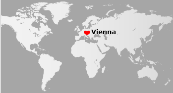 world map highlighting Vienna - click to open Vienna in google maps.